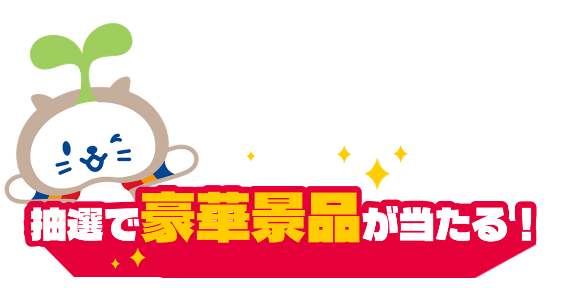 抽選で豪華景品が当たる